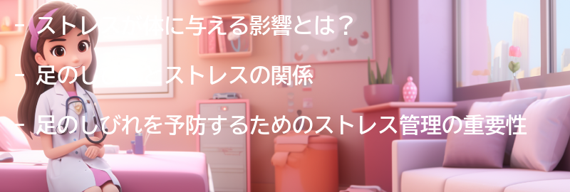 足のしびれを予防するためのストレス管理の重要性の要点まとめ