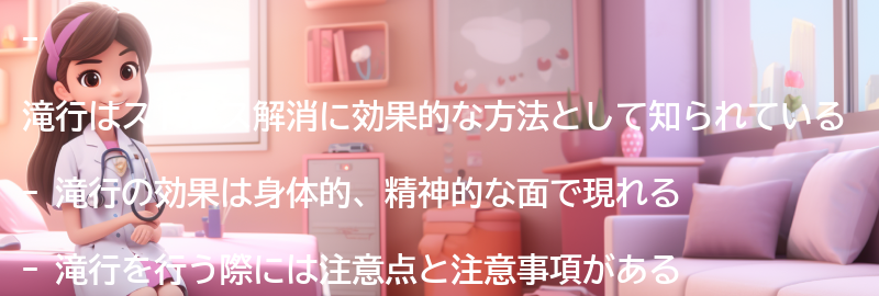 滝行によるストレス解消の注意点と注意事項の要点まとめ