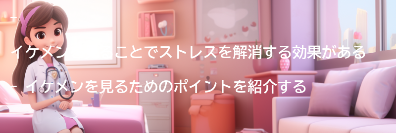 イケメンを見ることでストレスを解消するためのポイントの要点まとめ