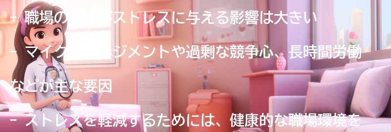 職場の習慣がストレスに与える影響の要点まとめ