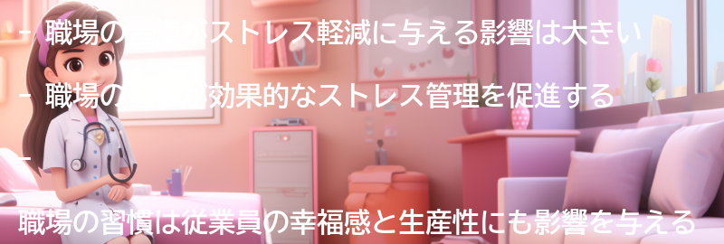 ストレスを軽減するための職場の習慣の重要性の要点まとめ
