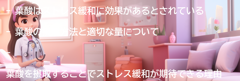 実際に葉酸を摂取してストレス緩和を試してみようの要点まとめ