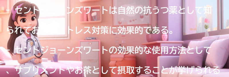 セントジョーンズワートを使ったストレス対策の方法の要点まとめ