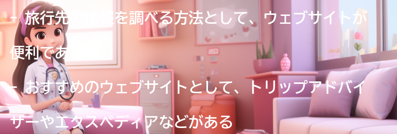 旅行先の情報を調べる方法とおすすめのウェブサイトの要点まとめ