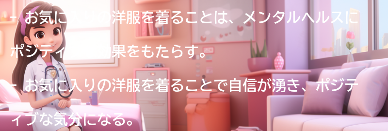 お気に入りの洋服を着ることで得られるメンタルヘルスの効果の要点まとめ