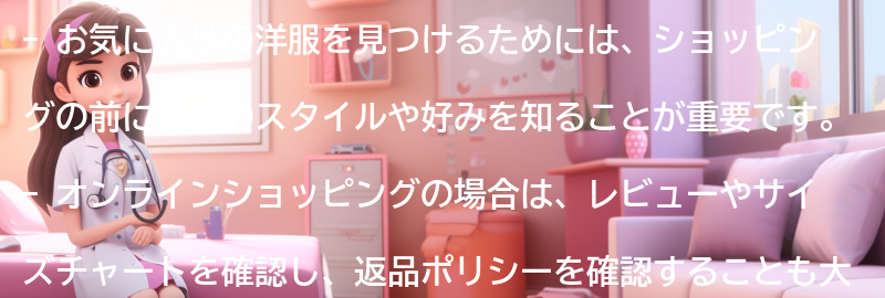 お気に入りの洋服を見つけるためのショッピングのコツの要点まとめ