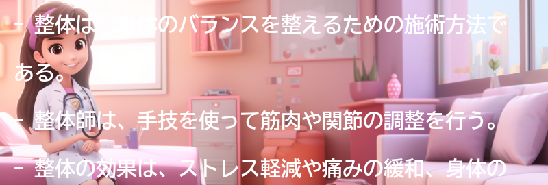 整体とはどのような施術方法かの要点まとめ