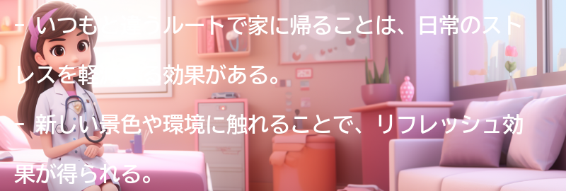 いつもと違うルートで家に帰ることの効果の要点まとめ
